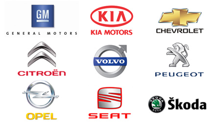 Установлено фасадное остекление автосалонов марок: Вольво (Volvo), Дженерал Моторс (GM General Motors), КИА (KIA), Опель (Opel), Пежо (Peugeot), Ситроен (Citroen), Шевроле (Chevrolet), Шкода (Skoda)